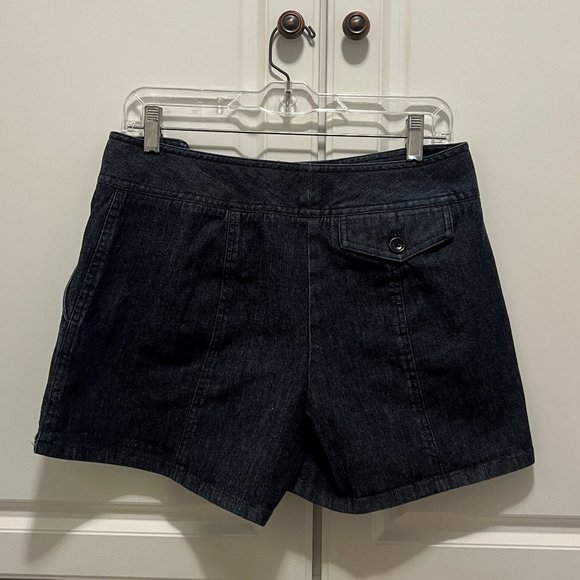 NWOT Ann Taylor High Waisted dark jean Sailor shorts Size 6 - Picture 4 of 5